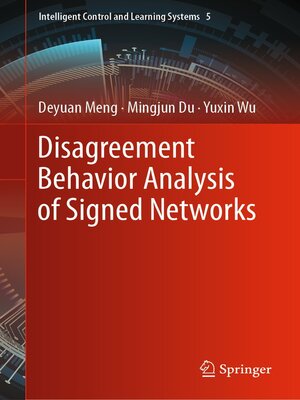 cover image of Disagreement Behavior Analysis of Signed Networks